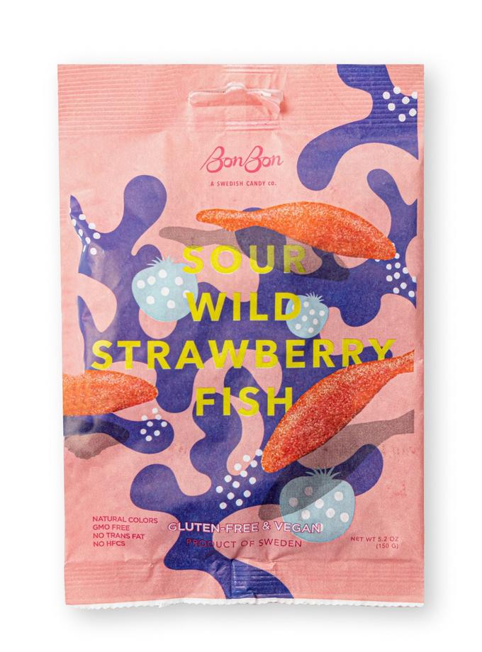 BonBon's Sour Wild Strawberry Fish Best Price